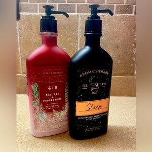 NEW Bath & Body Works Aromatherapy Body Lotions - Sleep & Tea Tree & Peppermint